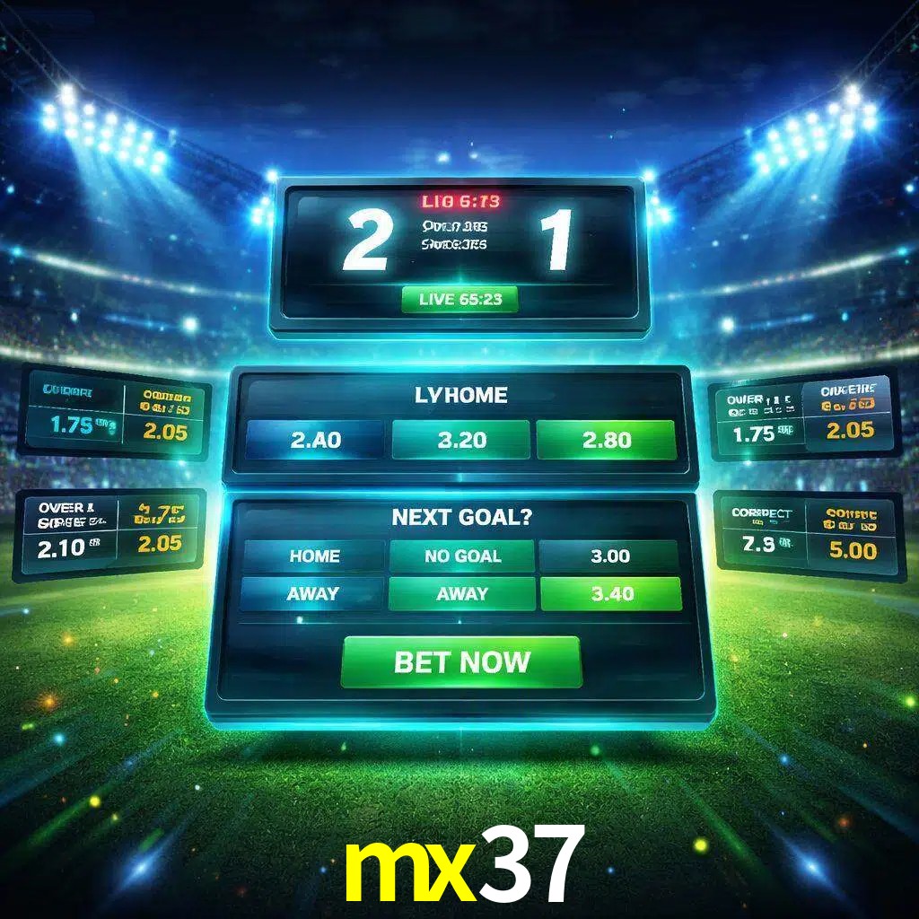 Vista de apuestas en vivo mx37 durante un partido en curso