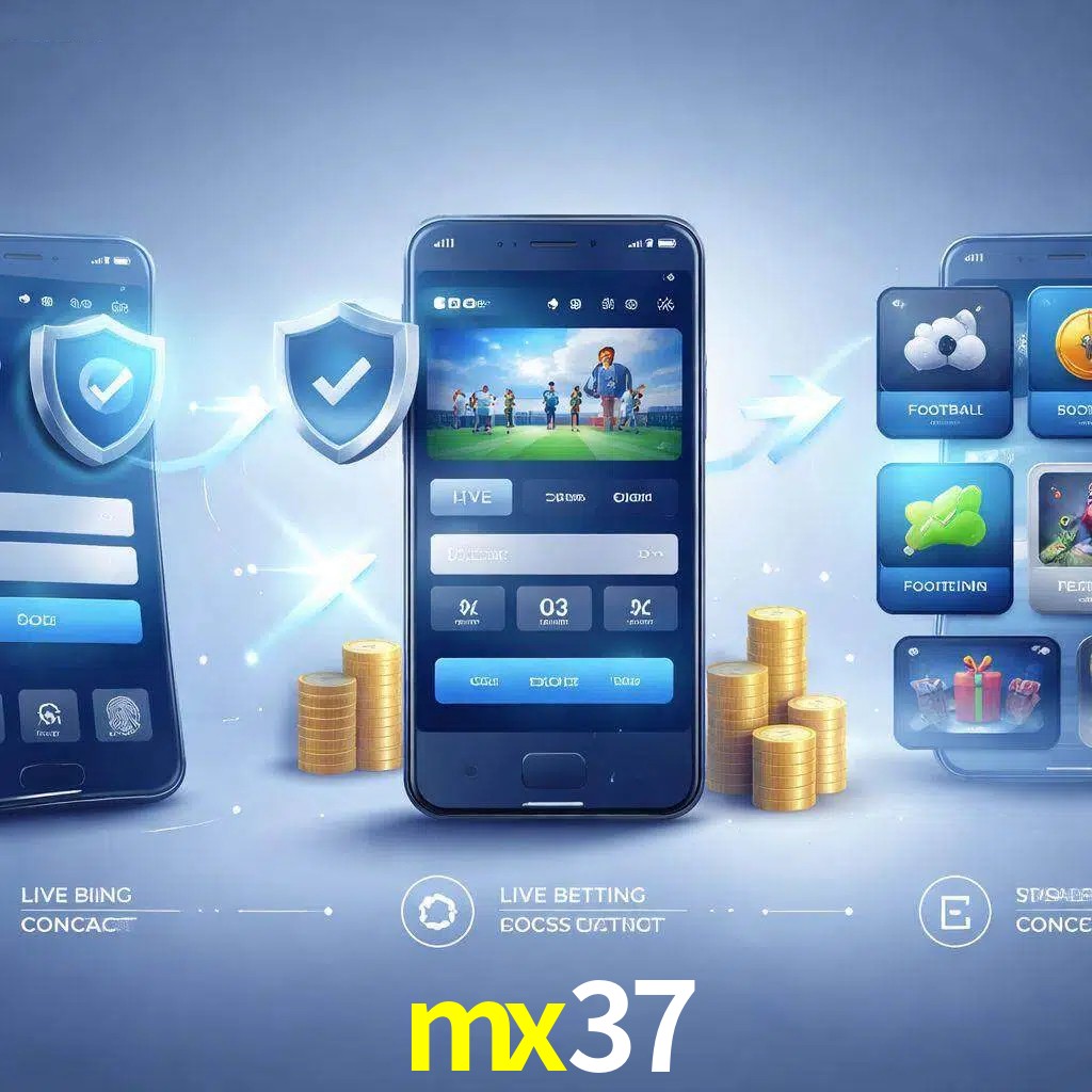 Pasos de acceso a la app mx37 en pantalla de teléfono móvil