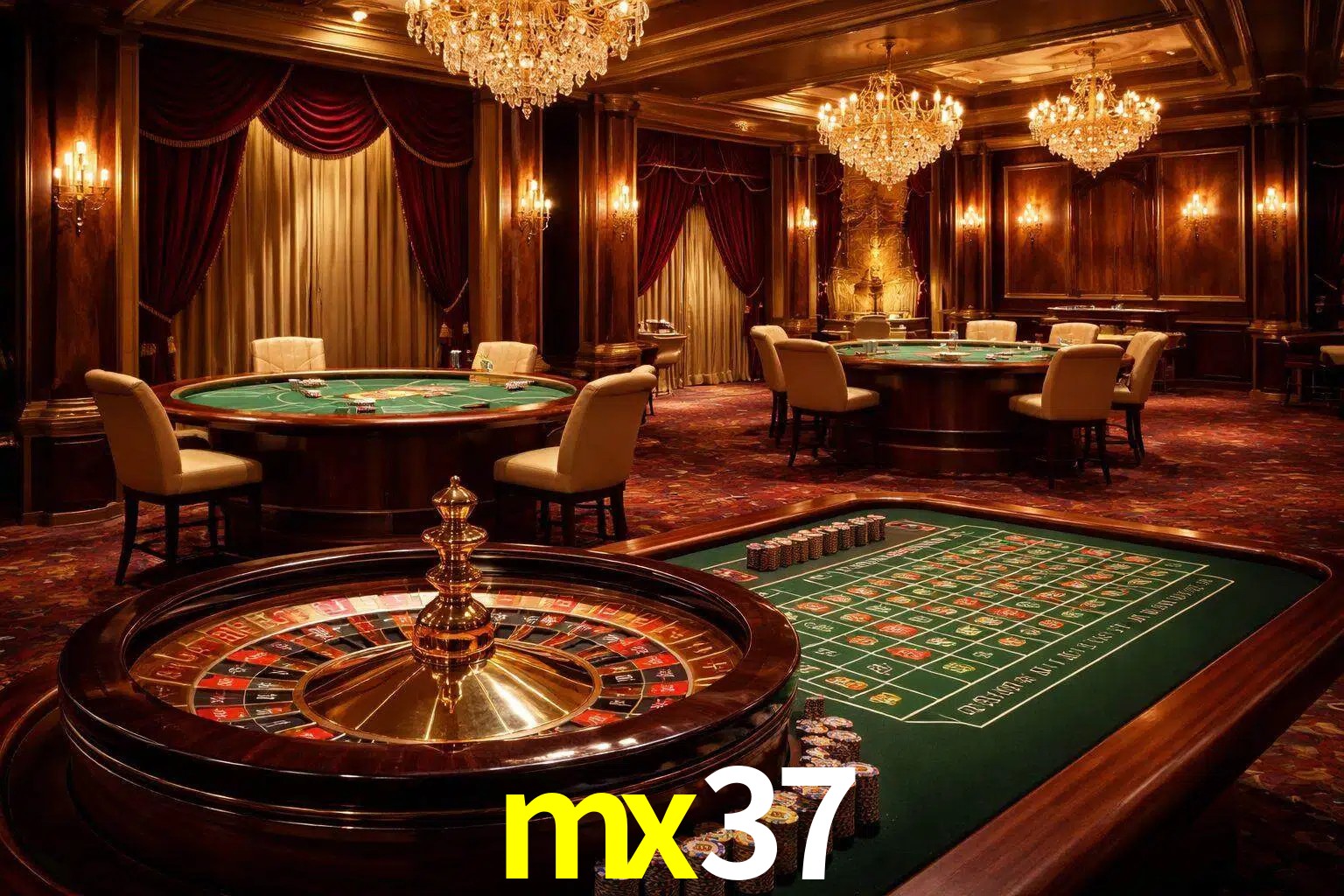 Una escena premium de mesa de casino en vivo con cartas, elementos de ruleta y un ambiente pulido de estudio de transmisión.